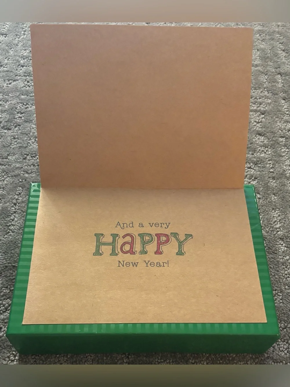 Merry Christmas Gift Box - Green and Red Holiday Cards